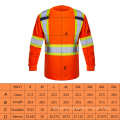 Long Sleeve Construction Work Reflective Safety tshirts